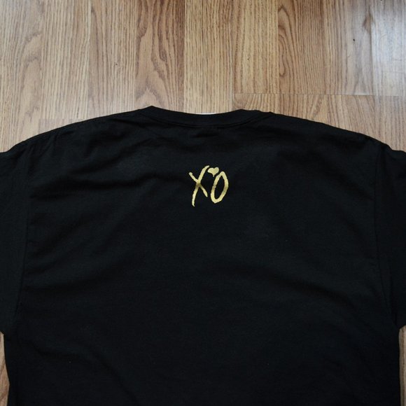 The Weeknd Old Gold Logo Heart T Shirt Black T Shirt - Picture 4 of 4